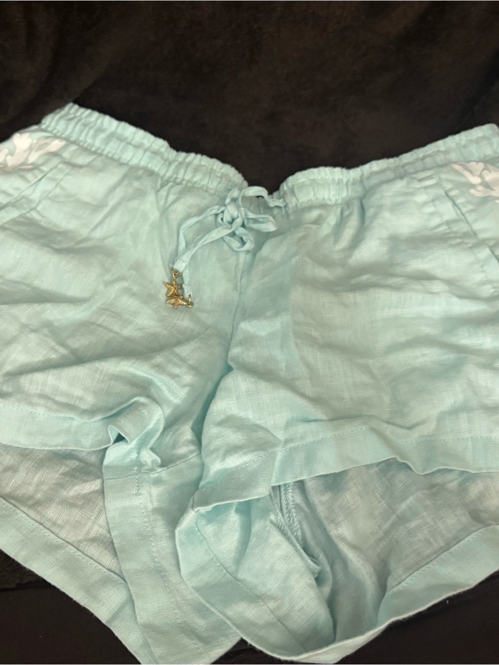 Lilly Pulitzer Linen Shorts with Drawstrings with charms - Picture 2 of 5